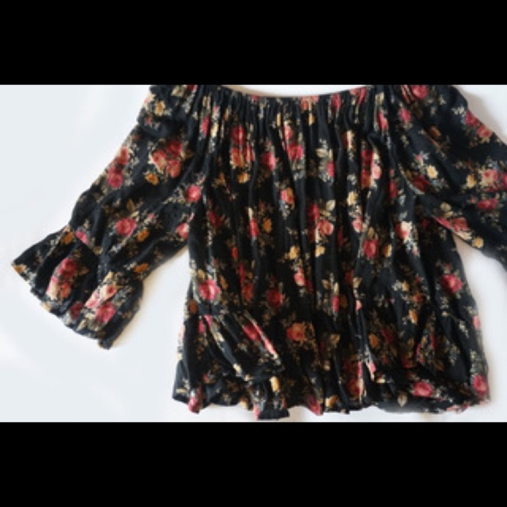 Ralph Lauren Floral Off- Shoulder Top